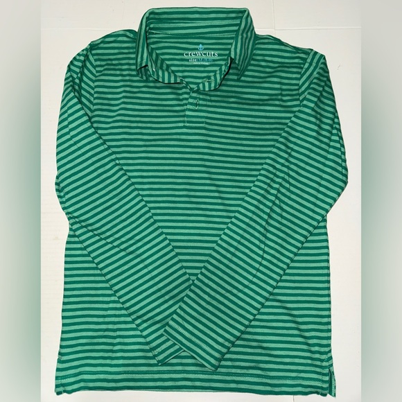 J. Crew Other - Boys J.Crew green striped Polo. (Size M)